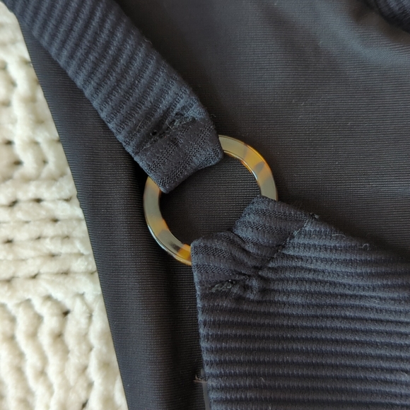BNWT Beach Riot Island Bikini Bottoms Black Ribbed - Picture 7 of 9